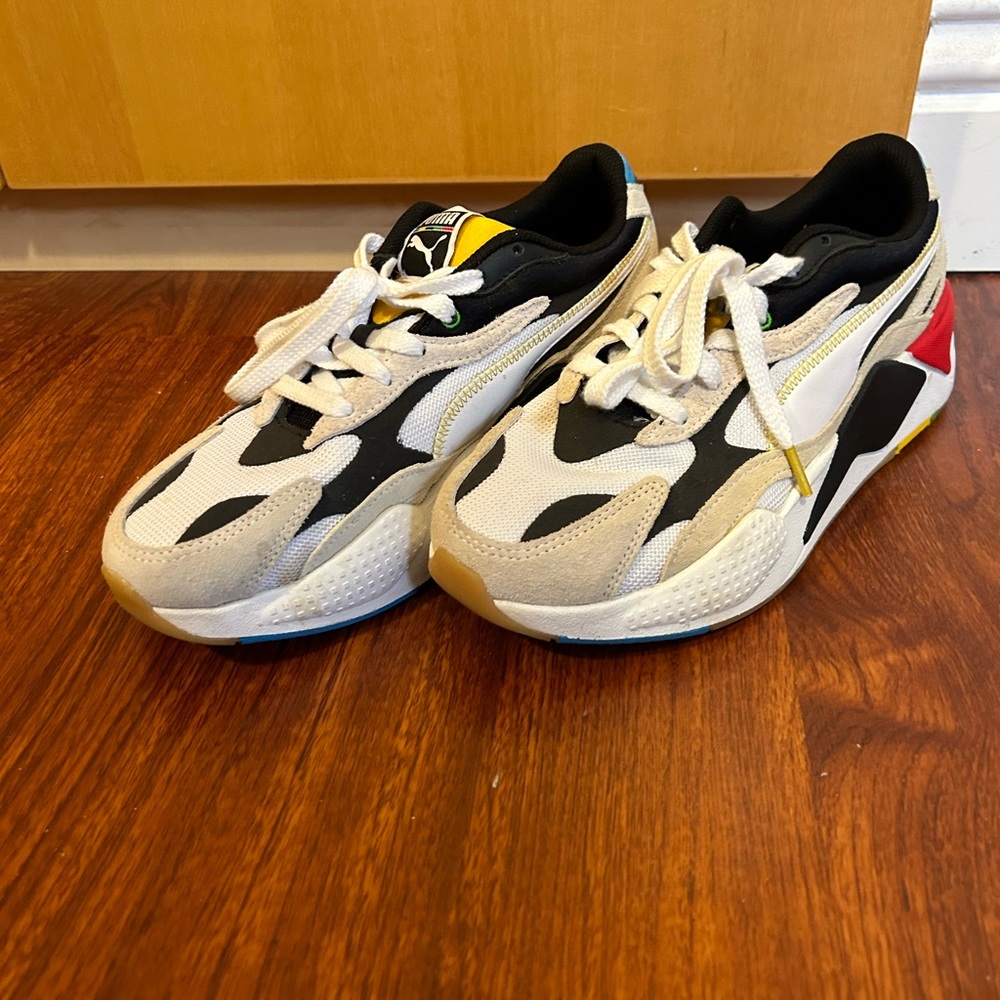 Size 9- PUMA RS-X3 Olympic Puma White-Puma Black Athletic Men’s‎ Sneakers